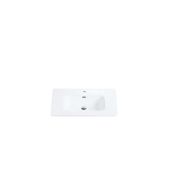 Stain - resistant Glossy Basin - Elevate Bathroom Functionality with Low - maintenance Sink