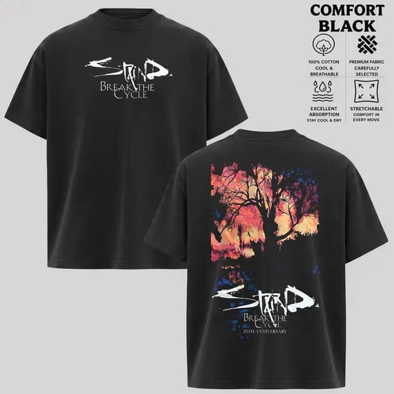 Staind Break The Cycle 25th Anniversary T-Shirt, Alternative Rock Band Tee
