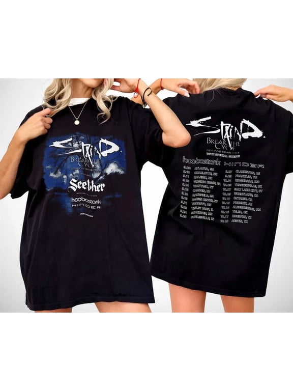 Staind Break The Cycle Tour 2026 25th Anniversary Rock Band Vintage Alternative Metal Concert T-shirt Sizes S-5XL