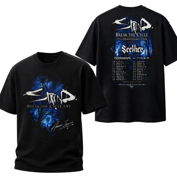 Staind Break the Cycle 25th Anniversary Tour 2026 Fan Gifts Unisex T-shirt