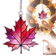 thumbnail image 1 of Stained Acrylic Maple Leaf Ornament, 3.14 Inch Fall Harvest Suncatcher, Autumn Christmas Tree Hanging Decor, Nature‑Themed Home & Garden Holiday Gift, 1 of 6