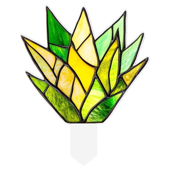 Stained Acrylic Sun Catchers Window Hangings, Colorful Plant Decor (No Pot Included) | Home Garden Decoration for Plant Lovers, Reflective Window Art for Living Room & Office