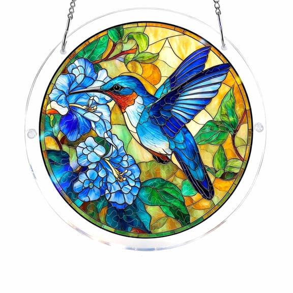 Stained Acrylic Window Hanging, forget Me Not Flower Puzzle Suncatcher, Window Decor, Gift for Couples, Best Friend, Family, Colleague, Classmate
