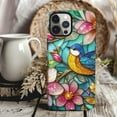 thumbnail image 1 of Stained GlBird Case With Unique Colorful Nature Glow for iPhone 17 11 12 13 14 15 16 Pro Max, 1 of 2