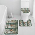 thumbnail image 1 of Stained Glass Bath Mat Set Garden Butterfly Flowers Natural Scenery Polyester Non-slip Bathroom Sets Toliet Lid Cover, 1 of 5