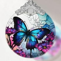 Stained Glass Butterfly Ornament - Christmas Tree Decor