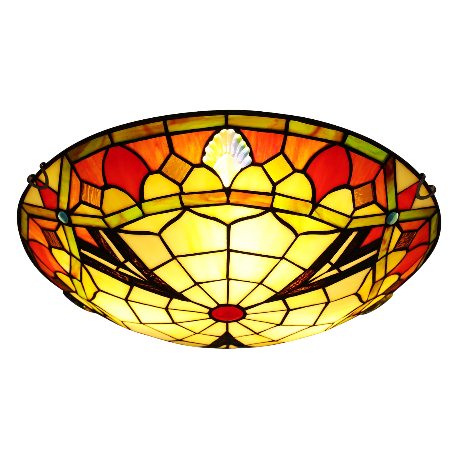 Stained Glass Ceiling Light, Ceiling Light Fixture for ‎Indoor 15.74*4.72in