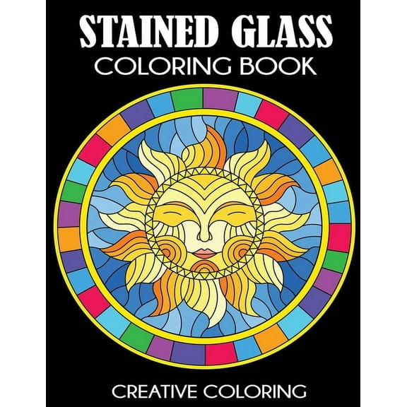 Stained Glass Coloring Book: Beautiful Intricate Designs, (Paperback)