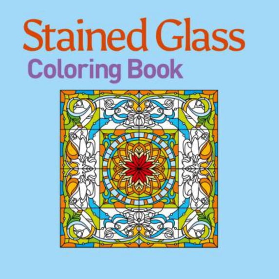Stained Glass Coloring Book (Paperback)