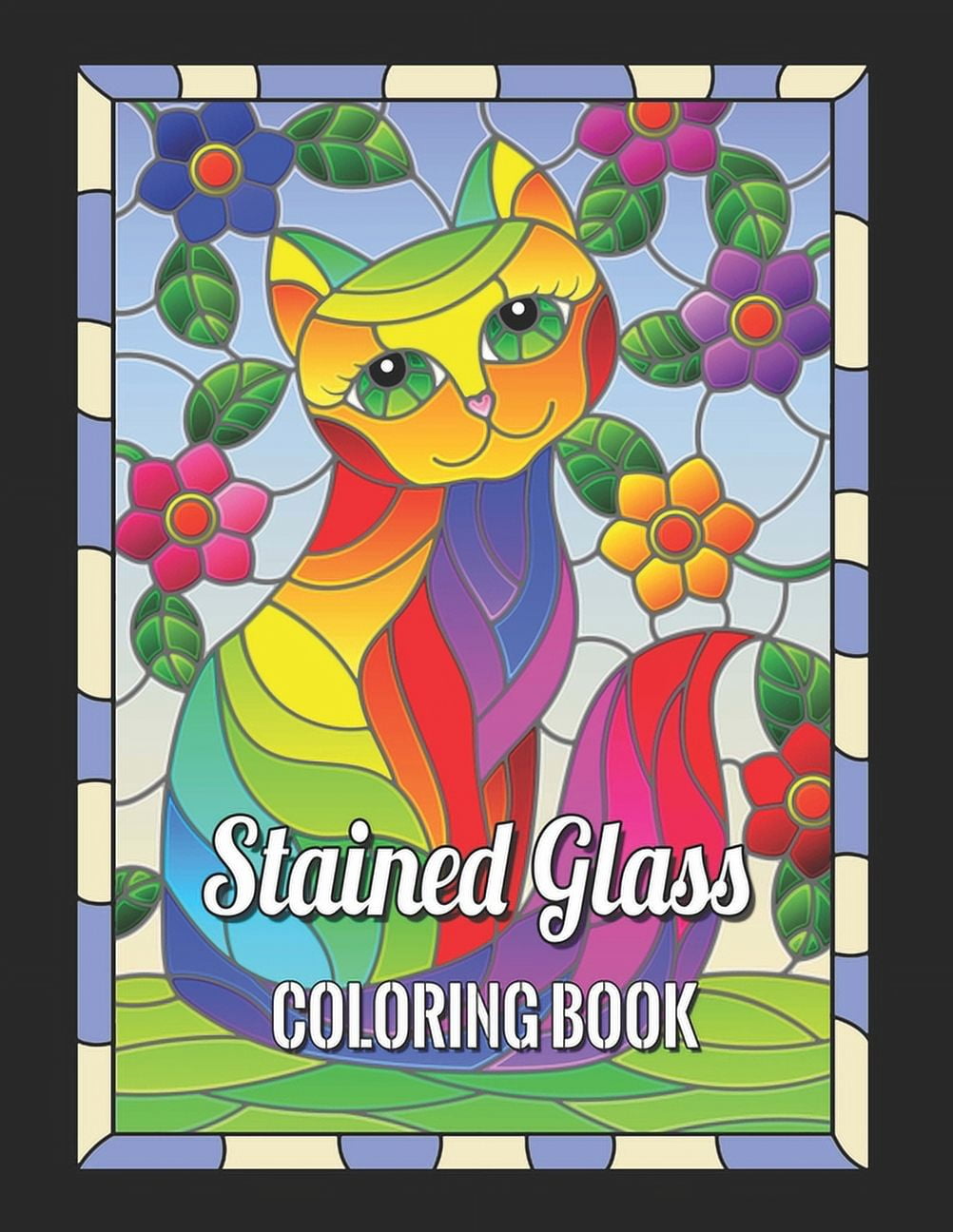 Stained Glass Coloring Books: For Adult Coloring Book Stained Glass ...