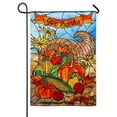 thumbnail image 1 of Stained Glass Cornucopia Garden Lustre Flag, 1 of 2