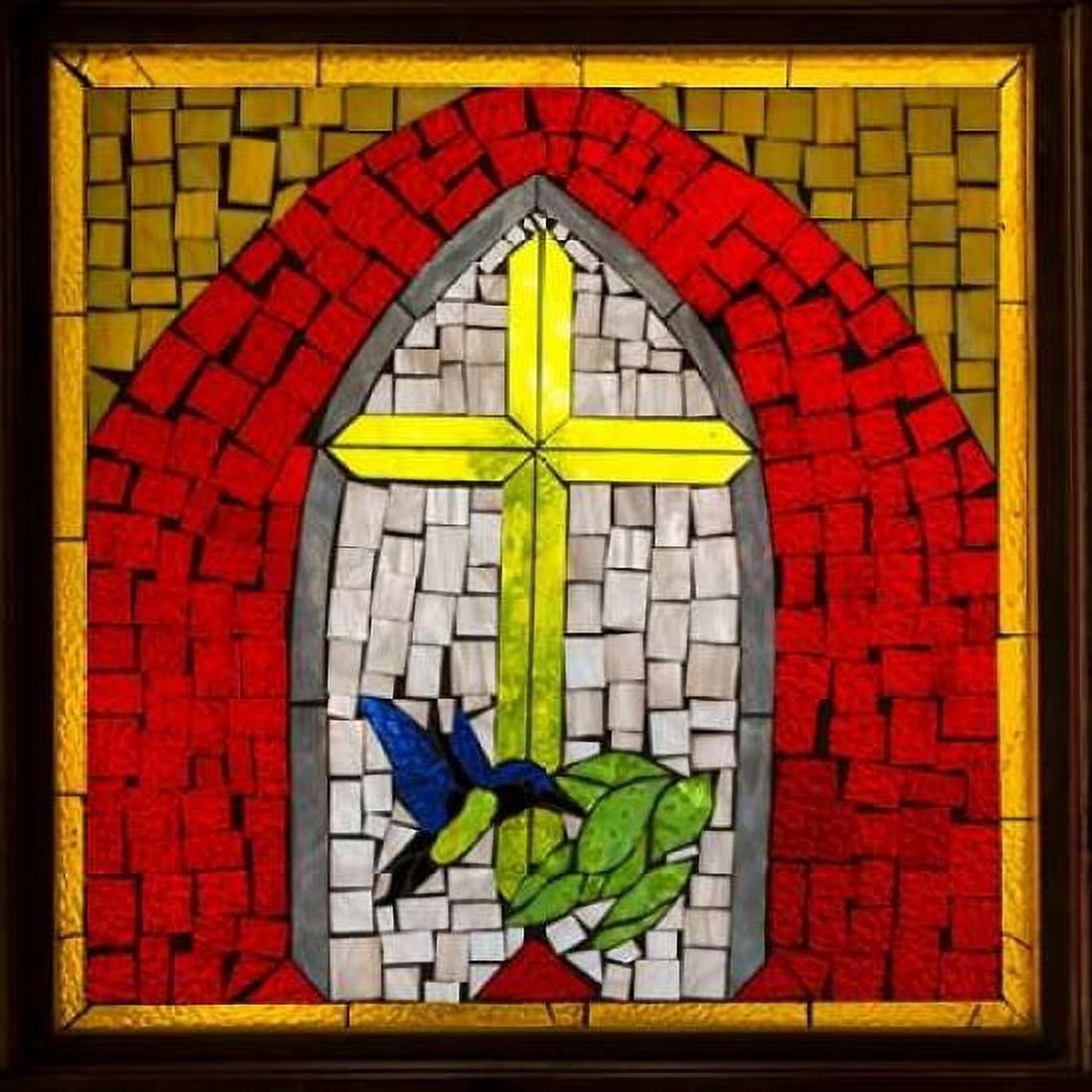 Stained Glass Cross II Canvas Art - Kathy Mahan (24 x 24)