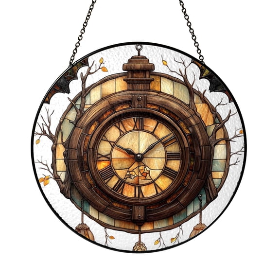 Stained Glass Cuckoo Clock Bat Design – Decorative Window Suncatcher1901