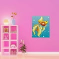 thumbnail image 1 of Stained Glass Decals Stickers Fancy Betta Gold Fish Happy Beautiful Crown Prince Unicorns Royalty Sweet Dreams Love Story Adore Decorating Holiday Gift Ideas Wall Decal Sticker - Size: 16 In X 20 In, 1 of 5