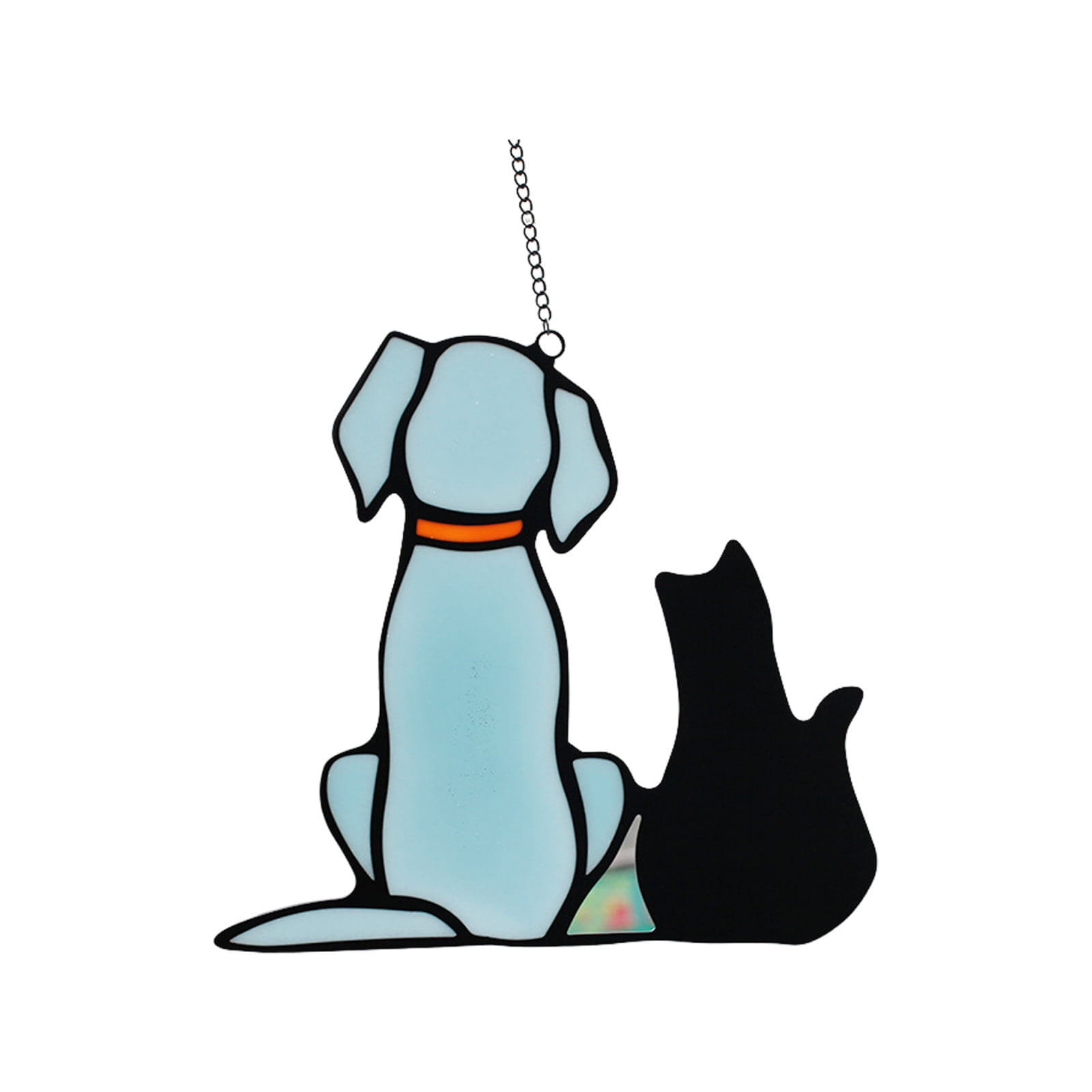 Dog Memorial Suncatcher Stained Glass - Rainbow Bridge Sympathy Gift ...