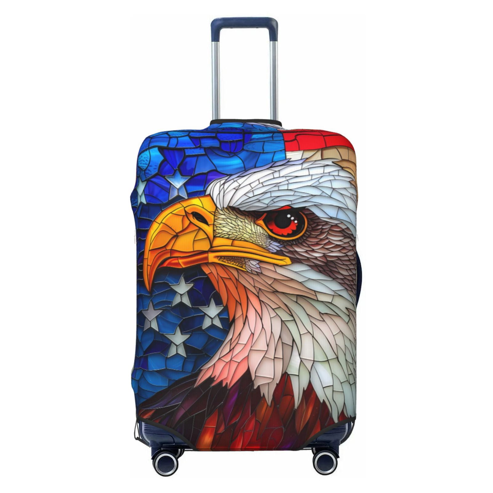 Flying Eagle Pattern Print Luggage Cover Protector main image 1