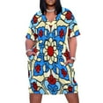 thumbnail image 1 of Stained Glass Floral Pattern Design Loose Pocket Dress Dresses Summer Summer Dresses for Women, 1 of 9