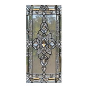 Stained Glass Frosted Window Sticker, Geometric Pattern Decorative Window Film, No Glue, Reusable Doors and Window Film for Home Bedroom Bathroom Kitchen Decor, C