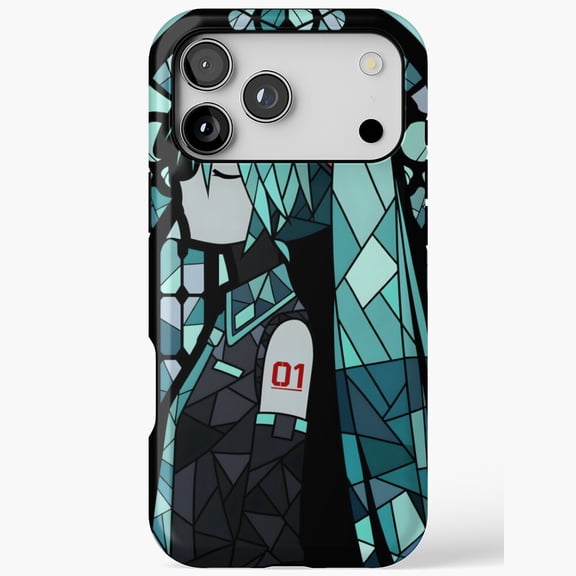 Stained Glass Hatsune Miku Art iPhone Case 17 11 12 13 14 15 16 Pro Max