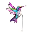 thumbnail image 1 of Stained Glass Hummingbird Garden Pot Stake, Acrylic Decorative Outdoor Decoration for Potted Plants, Yard Patio Porch Decor 4.72 Inch Housewarming Gift, 1 of 7