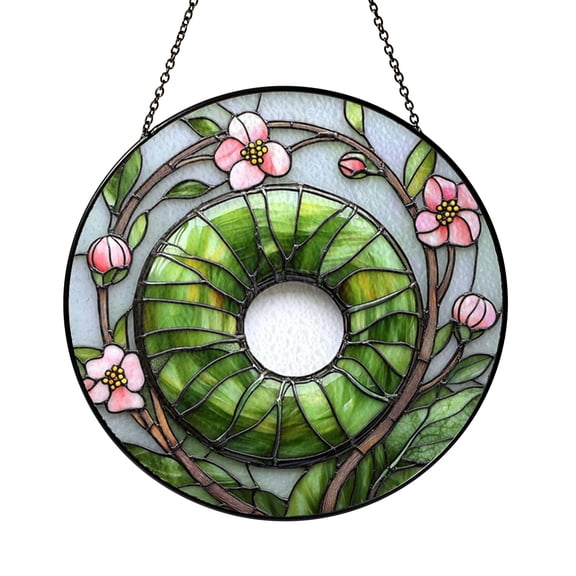 Stained Glass Insect Caterpillar Suncatcher Window Hanging, Playful Home Window Decor
