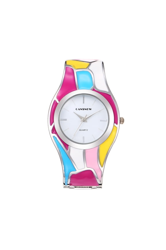 Stained-Glass Inspired Color-Block Watch: A Chic, Playful Statement Piece