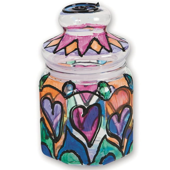 Stained Glass Jar Craft Kit (Pack of 12)