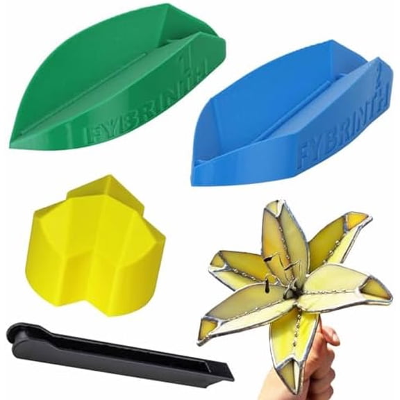 Stained Glass Jig for 3D Lily, Stained Glass Jig Mold with Hand Foiling Tool Sticky Tack$$Art & Craft