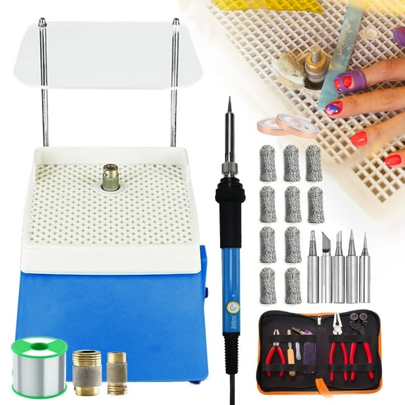 Stained Glass Kit,DIY Stained Glass Grinder Machine Kit,Stained Glass Tool Starter Kit,Portable Electric Stained Grinding Tool Machine,Consumables Include 2 Copper Foil