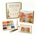 thumbnail image 1 of Stained Glass Kit Featuring 6X6 Inch Mosaic Sea Glass Art, Craft Kit for Adults and Art Kit for Student with Easel Display, Home Decor Gifts for Women Birthday 1Pc Diy Set, 1 of 7