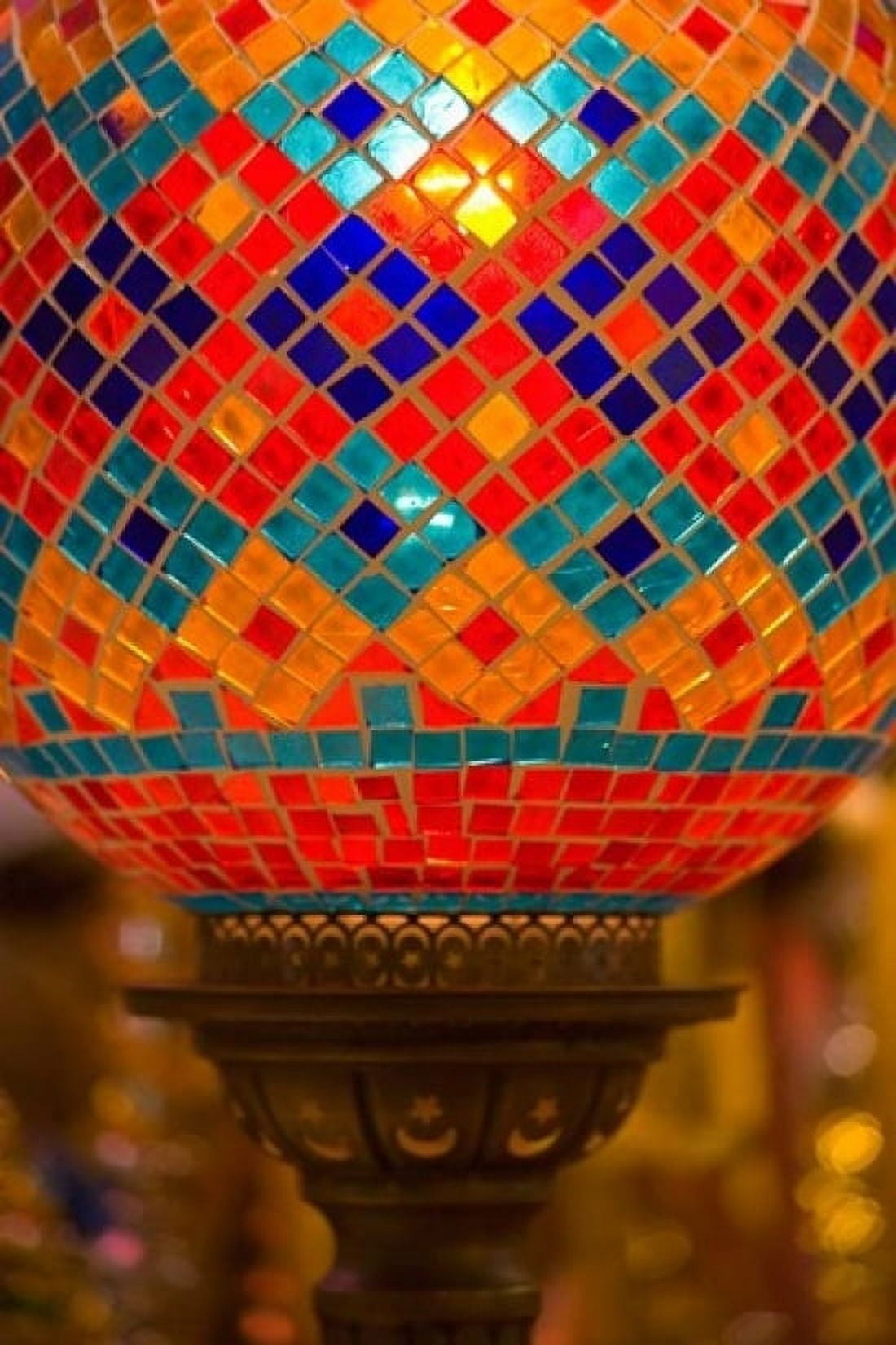 Stained Glass Lamp Vendor in Spice Market Istanbul Turkey Canvas Art - Darrell Gulin DanitaDelimont (24 x 36)