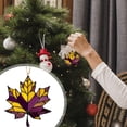thumbnail image 1 of Stained Glass Maple Leaf Ornament, 3.14 inch Hanging Fall Window Decoration, Acrylic Xmas Tree Pendant, Handcrafted Suncatcher, Autumn Wall Accent, Festive Holiday Home Decor, Christmas Ornament, 1 of 3