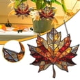 thumbnail image 1 of Stained Glass Maple Leaf Suncatcher, Acrylic Fall Maple Leaf Hanging Ornament, Autumn Window Pendant, Harvest Season Wall Decor, Thanksgiving Art Decoration, Seasonal Indoor Hanging Accessory, 1 of 5