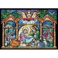 thumbnail image 1 of Stained Glass Nativity Religious Christmas Cards - Box of 15 Cards & 16 Envelopes, 1 of 3