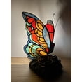 thumbnail image 1 of Stained Glass Night Light Butterfly Blue Green Red LED Bulb Included 6"W*7"D*9"H, 1 of 5