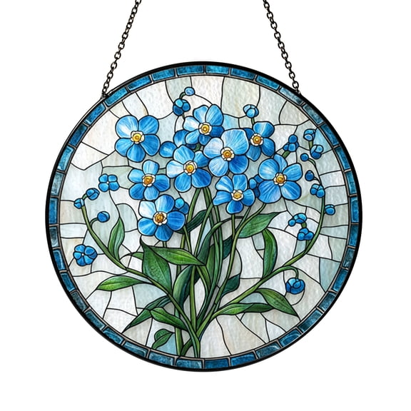 Stained Glass Quote Suncatcher, Inspirational Message Window Hanging Decor Panel, Decorative Art Ornament Gift