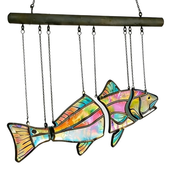 Stained Glass Red Drum Red Drum Stained Glass Acrylic Drums Hanging Stained Glass Hanging Window For Patio Garden Home