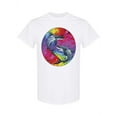 thumbnail image 1 of Stained Glass Sharks T-Shirt Women -Image by Shutterstock, Female Small, 1 of 2