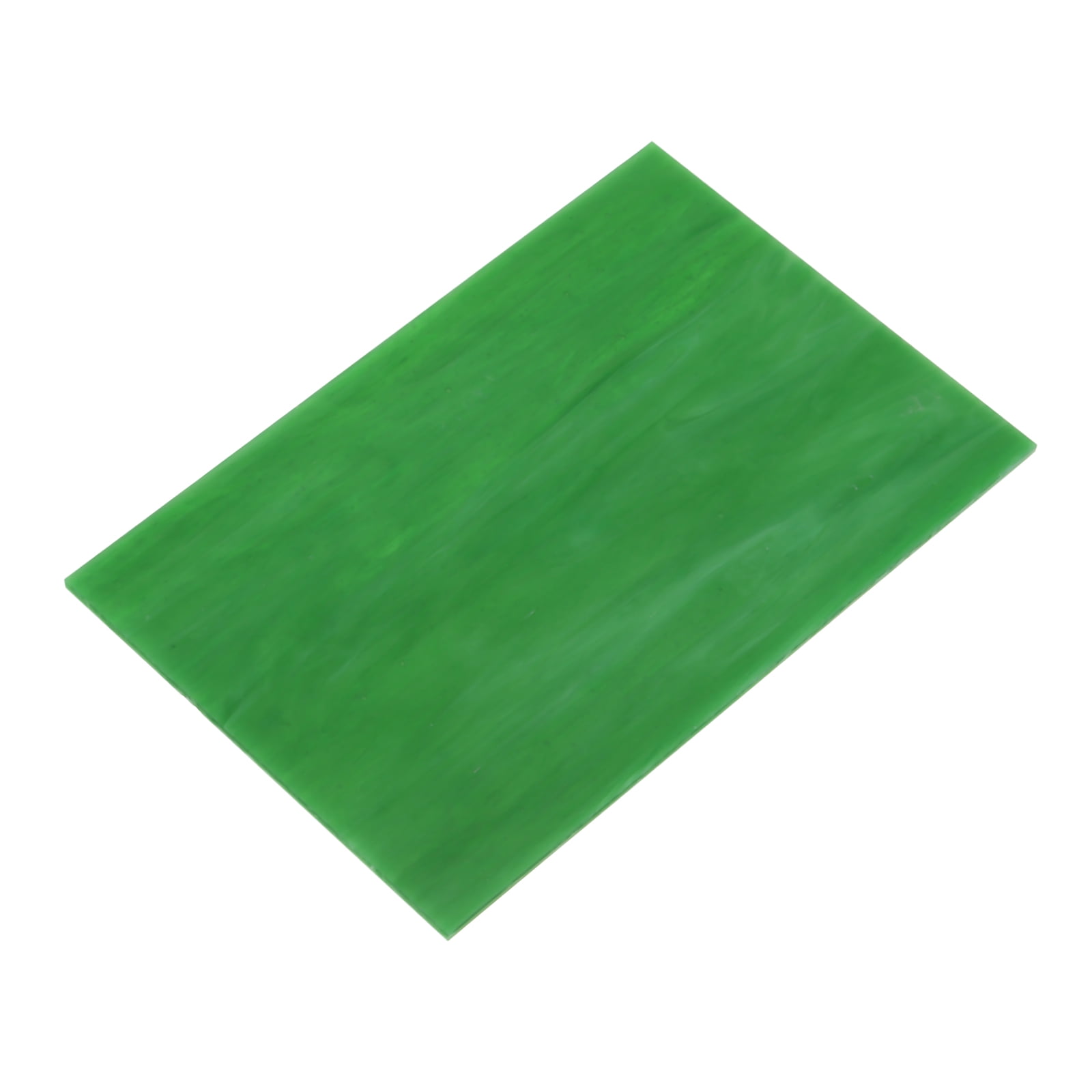 Stained Glass Sheet Mosaic Tile 5.9 Inch x 3.9 Inch Bright Green, Stained Glass Sheets for Crafts Project
