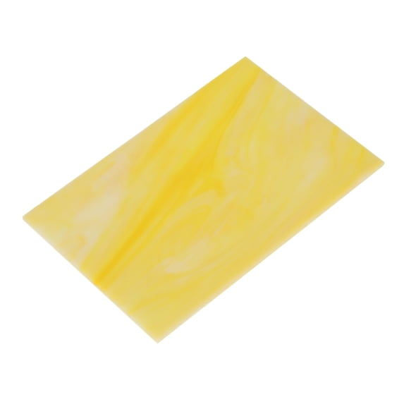 Stained Glass Sheet Mosaic Tile 5.9 Inch x 3.9 Inch Light yellow, Stained Glass Sheets for Crafts Project