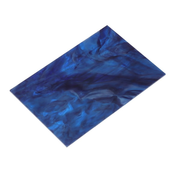 Stained Glass Sheet Mosaic Tile 5.9 Inch x 3.9 Inch Navy Blue, Stained Glass Sheets for Crafts Project