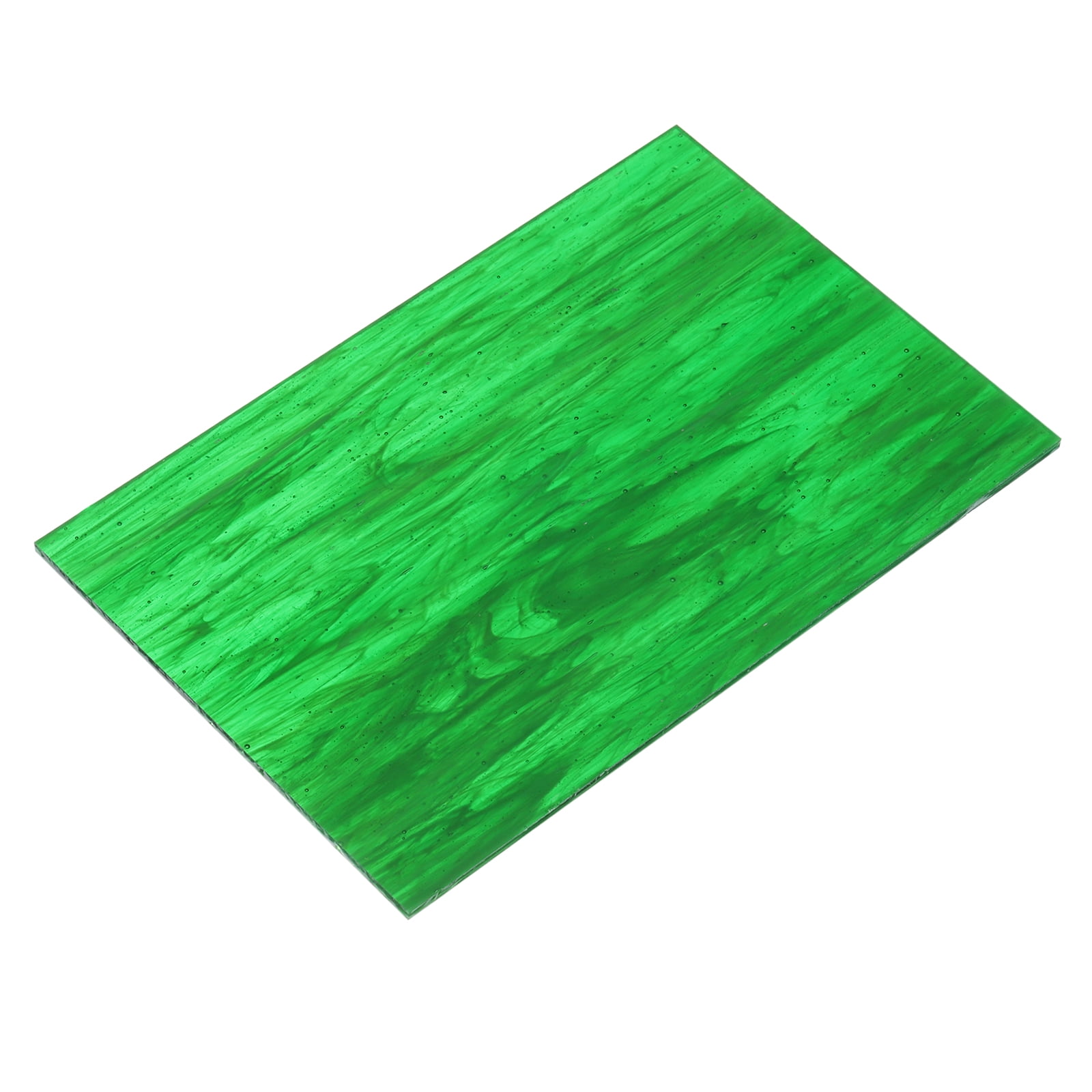 Stained Glass Sheet Mosaic Tile 7.9 Inch x 5.9 Inch Dark Green, Stained Glass Sheets for Crafts Project
