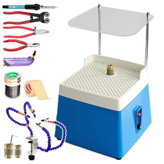 Stained Glass Starter Kit,with glass grinder machine Glass Cutter Tool Kit Soldering Iron Kit Copper Foil Tape Solder Wire Finger Sleeve,Professional Start up Set for DIY Glass Projects