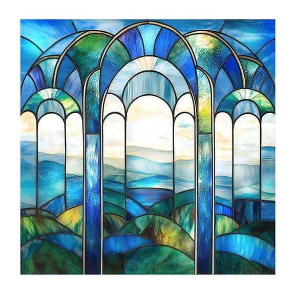 Stained Glass Static Window Film Privacy Protection Sun Blocking Glass Cling Waterproof PVC Home Office Bathroom Window Covering Film