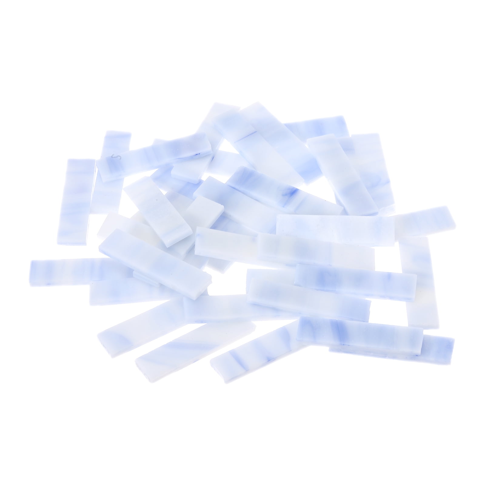 Stained Glass Strip, Gray Blue Mosaic Tiles 200g/7.05 oz