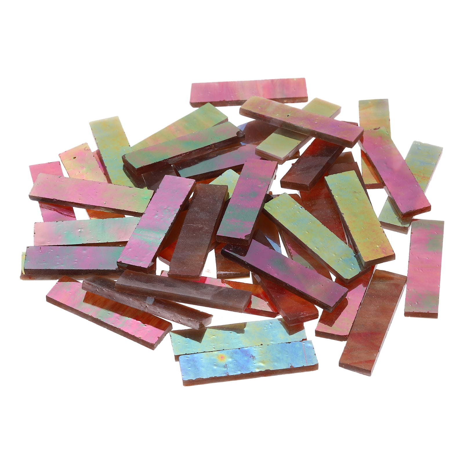 Stained Glass Strip, Iridescent Brown Mosaic Tiles 300g/10.58 oz