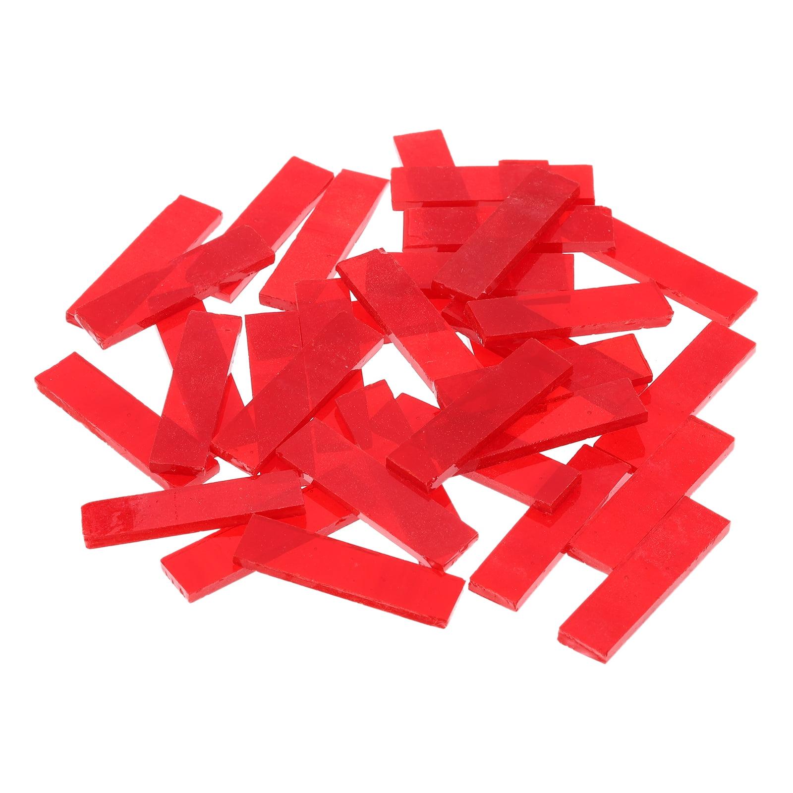 Stained Glass Strip, Transparent Red Mosaic Tiles 300g/10.58 oz