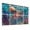 thumbnail image 1 of Stained Glass Style 8 Pack Art Acoustic Panels Sound Absorbing Glowing Baroque Octopus Coral Underwater Decorative Soundproof Wall Panels Self Adhesive for Nursery Game Room Bedroom 48"x32", 1 of 7