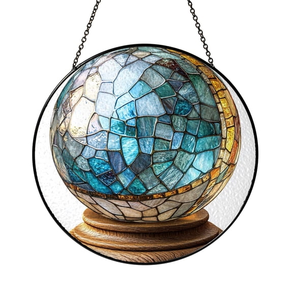 Stained Glass Style Crystal Sphere Window Suncatcher – Fantasy Art