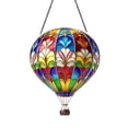 thumbnail image 1 of Stained Glass Style Hot Air Balloon Acrylic Pendant, 2D Flat Hanging Ornament for Window Wall and Festive Home Decoration, Vibrant Party Prop, 1 of 6